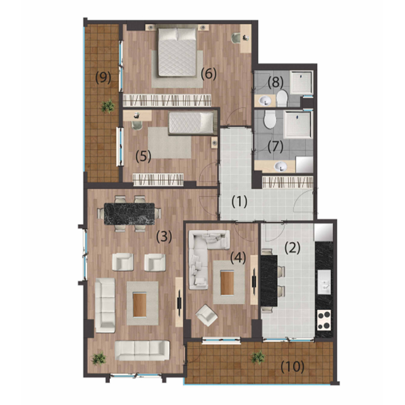 3+1 Daire Kat Plan